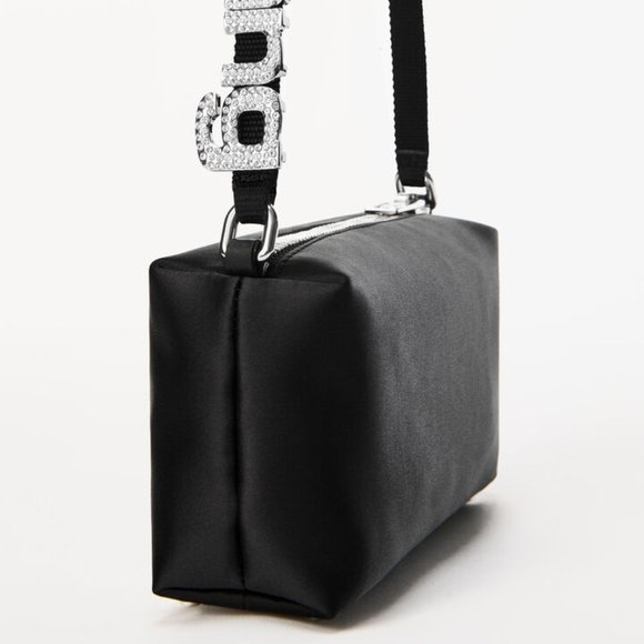 Alexander Wang heiress satin pouch with crystal logo - Picture 3 of 11